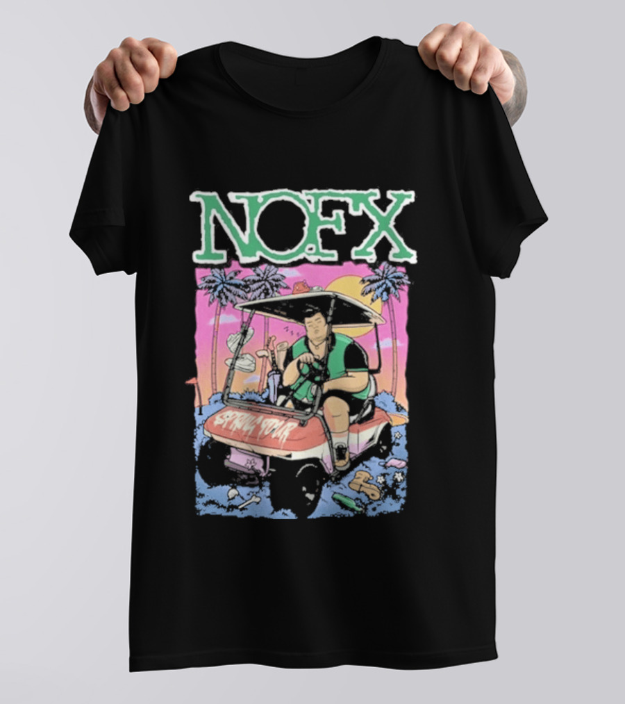 NOFX Mattersville Country Club Punk Rock Album Art Style Golf Cart Scene T-Shirt