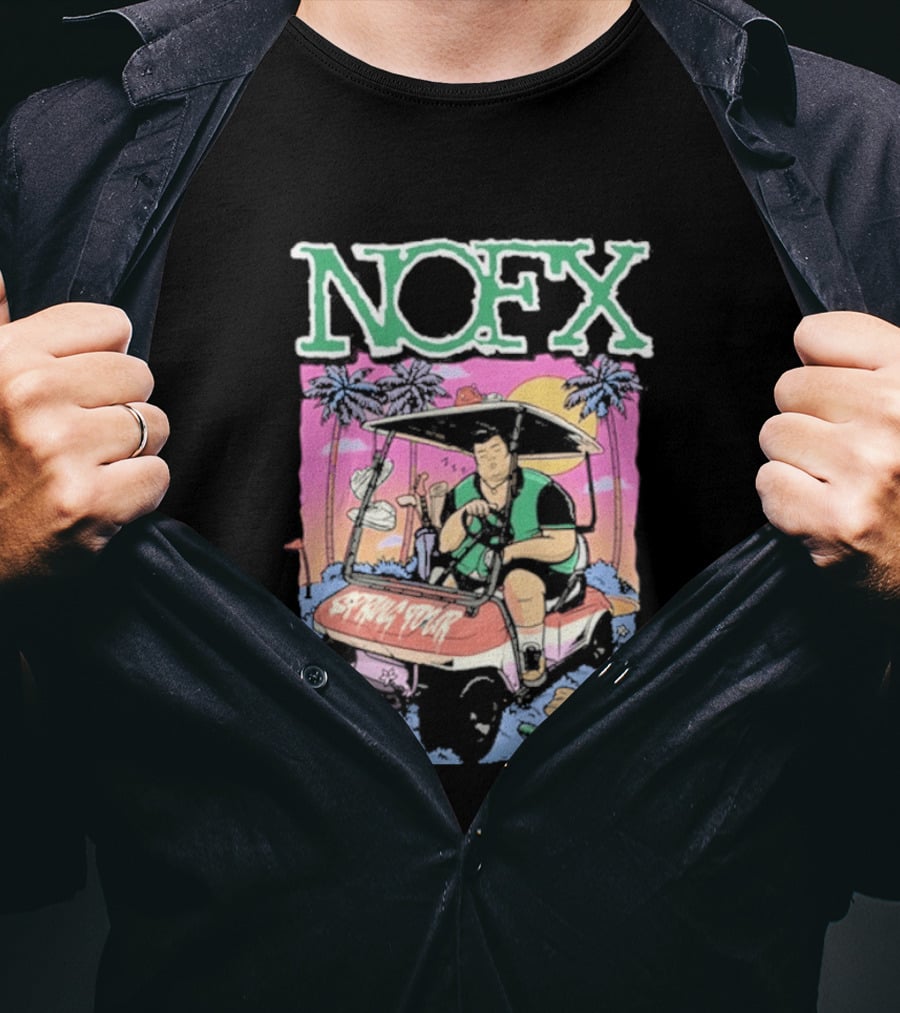 NOFX Mattersville Country Club Punk Rock Album Art Style Golf Cart Scene T-Shirt