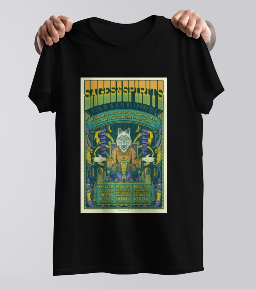 Sages And Spirits In Boulder Cl May 28 2026 T-Shirt