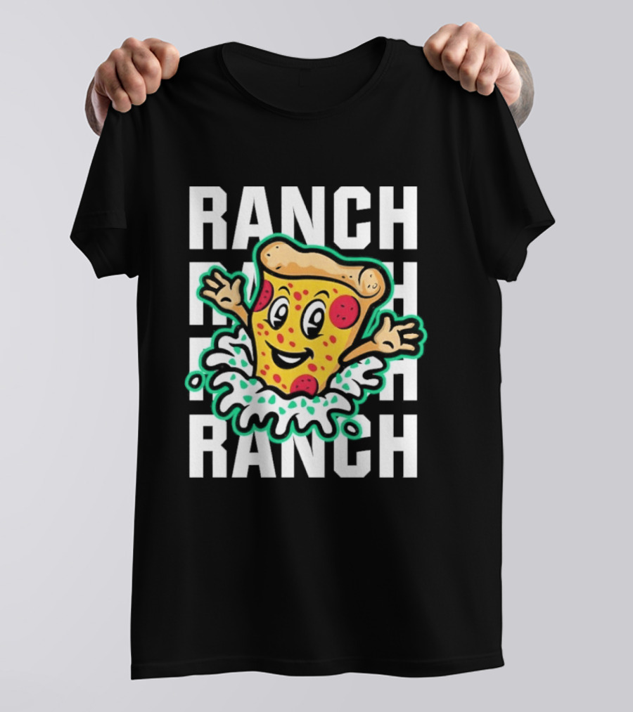 Tulsa Ranch Dippers Pizza With Ranch Splash T-Shirt