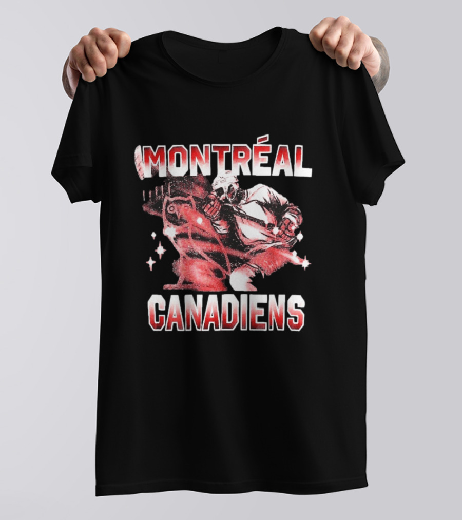 NHL Montreal Canadiens Hockey Goalie Retro Style Red And White T-Shirt