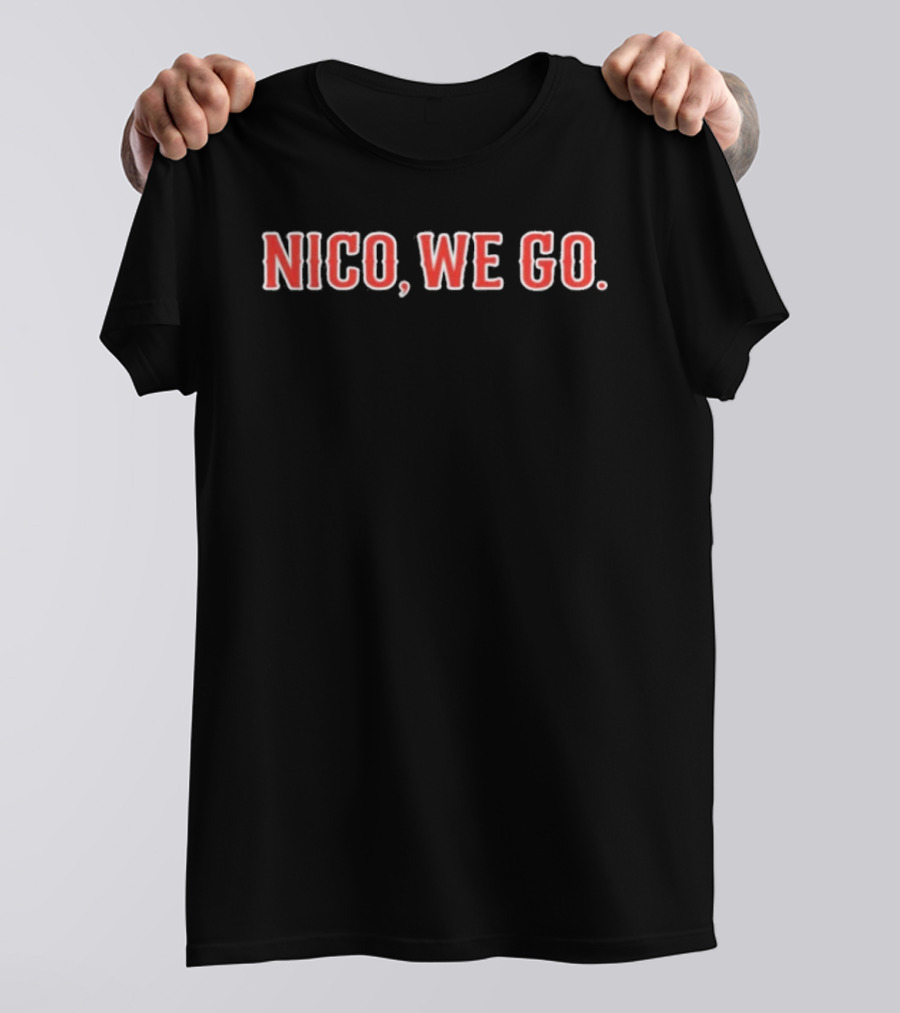 Nico We Go Bold Lettering Red T-Shirt