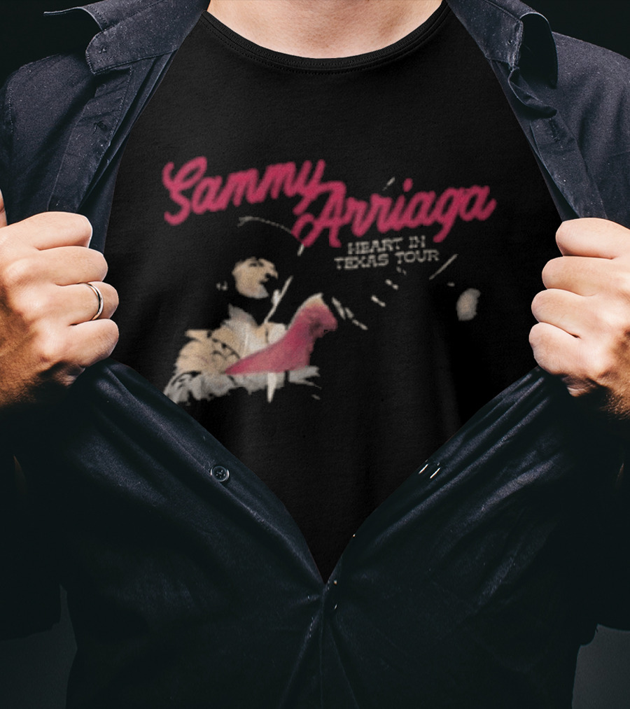 Sammy Arriaga Heart In Texas Tour Cowboy Boot Desert Scene T-Shirt