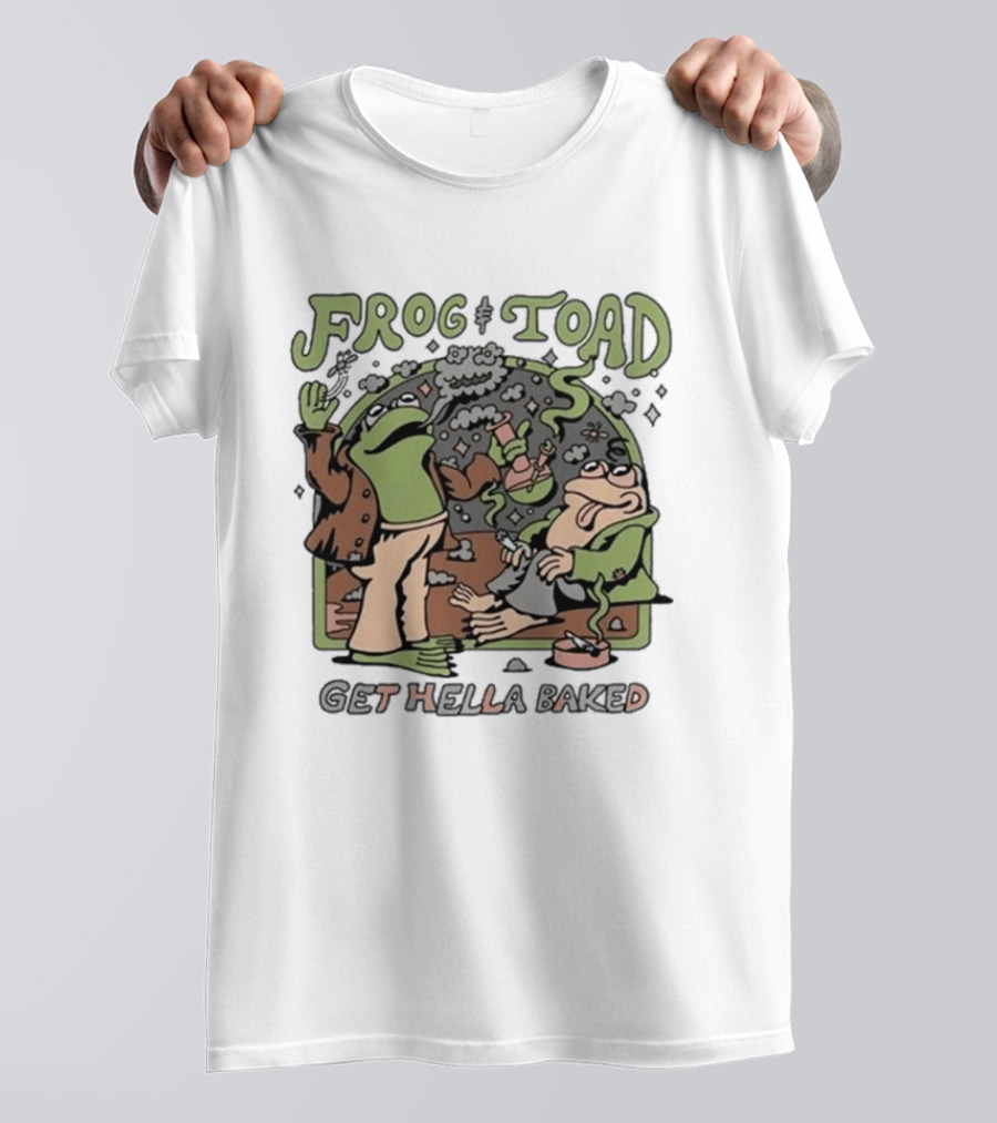 Frog And Toad Get Hella Baked Smoke And Relax Scene T-Shirt