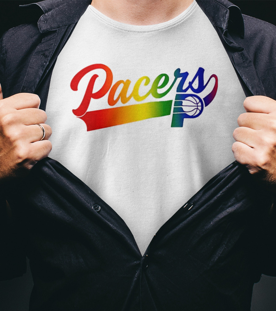 Indiana Pacers Pride Rainbow Game Night T-Shirt
