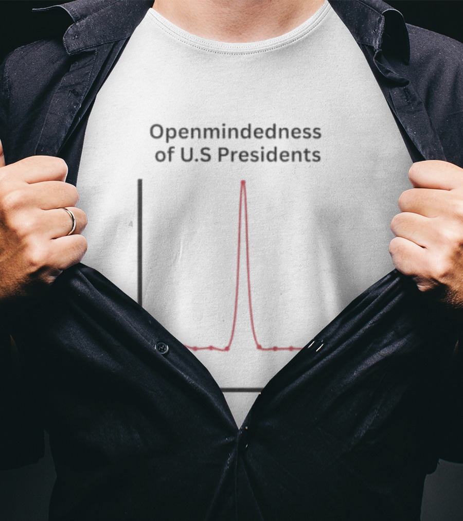 Openmindedness Of U.S Presidents Graph Chart Joke T-Shirt