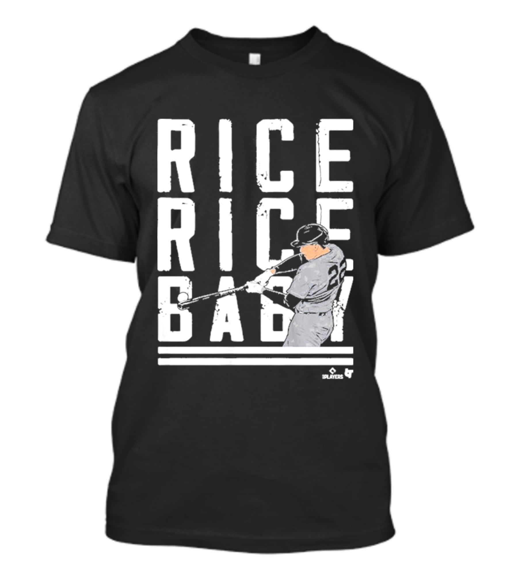 Rice Rice Baby Baseball Player Number 2 Batting Action T-Shirt