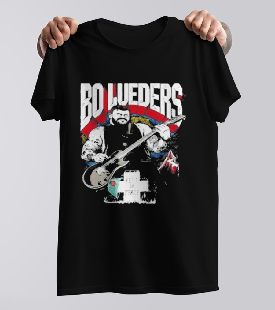 Bo Lueders Guitar Tribute Edgemen Rest In Peace T-Shirt