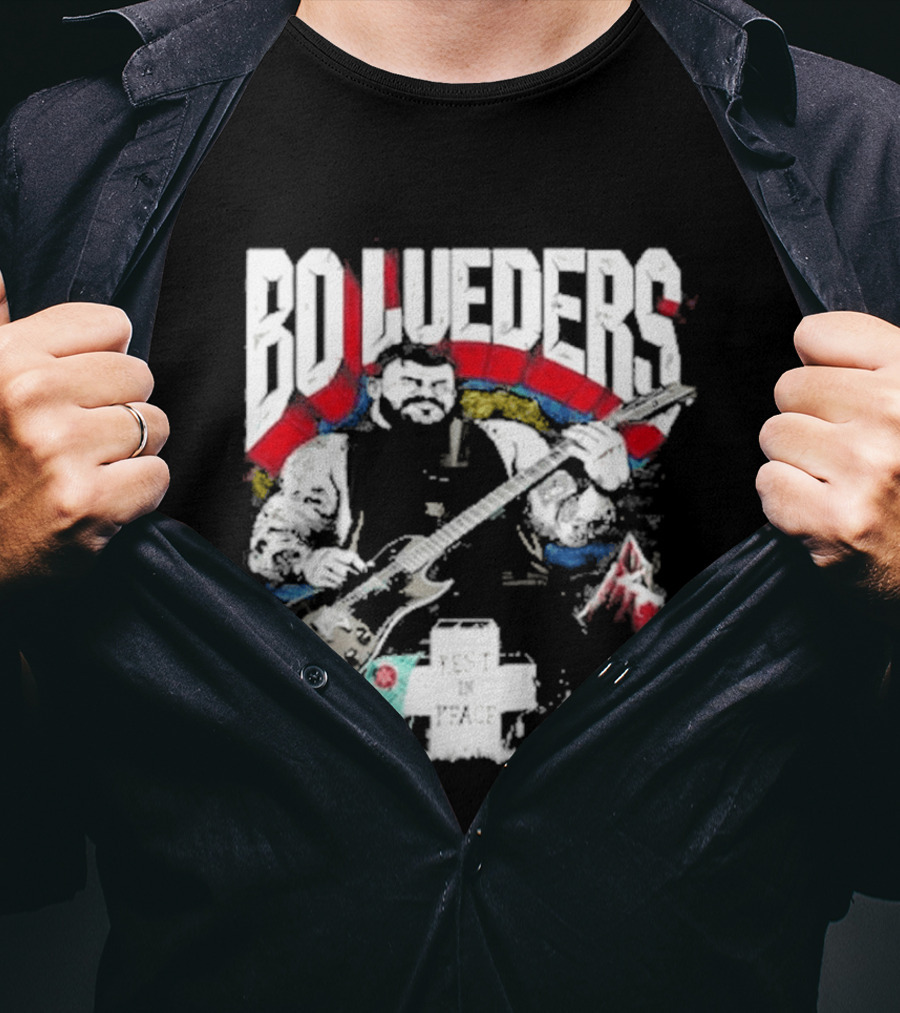 Bo Lueders Guitar Tribute Edgemen Rest In Peace T-Shirt
