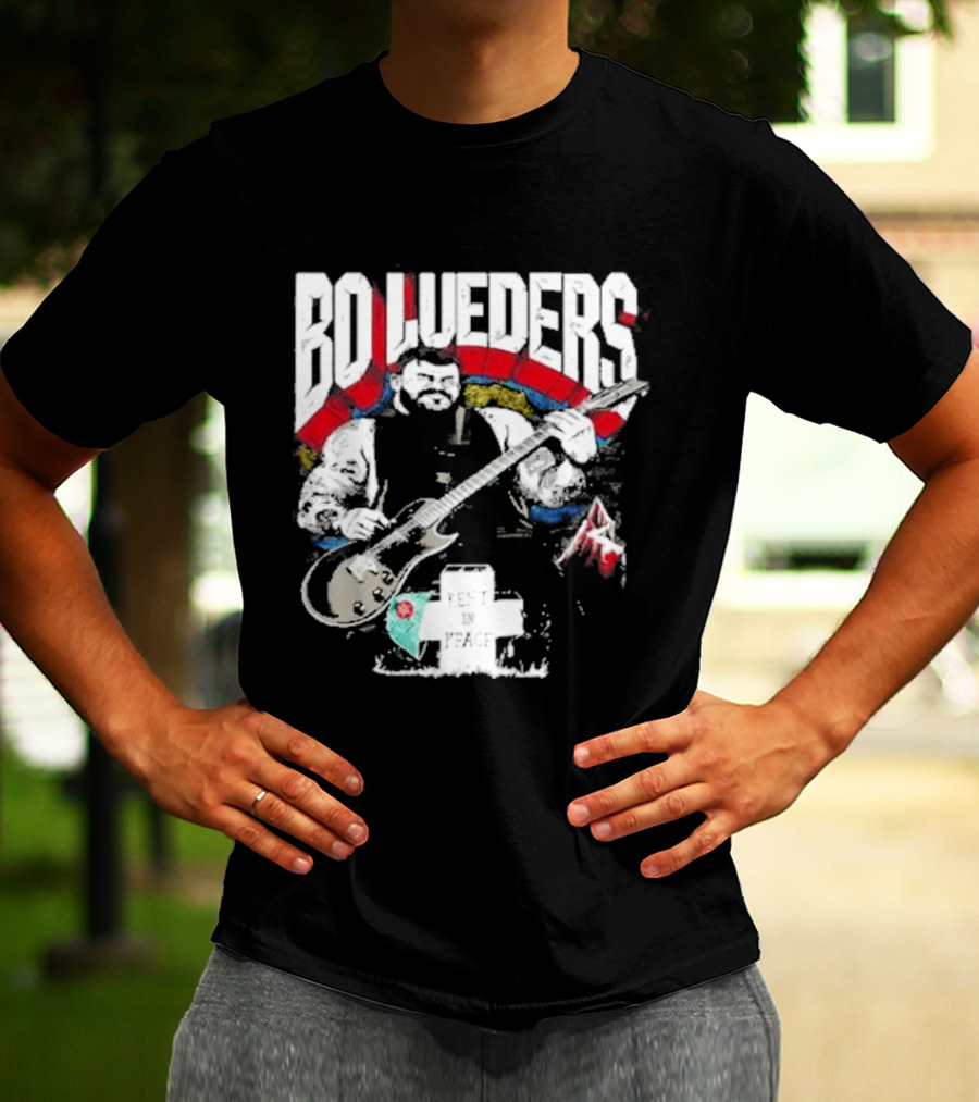 Bo Lueders Guitar Tribute Edgemen Rest In Peace T-Shirt