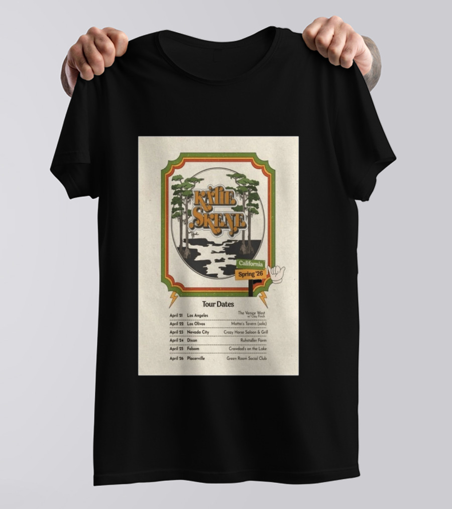 Kalie Skene California Spring 2026 Tour Dates Venice West Los Angeles Mattie's Tavern Los Olivos T-Shirt