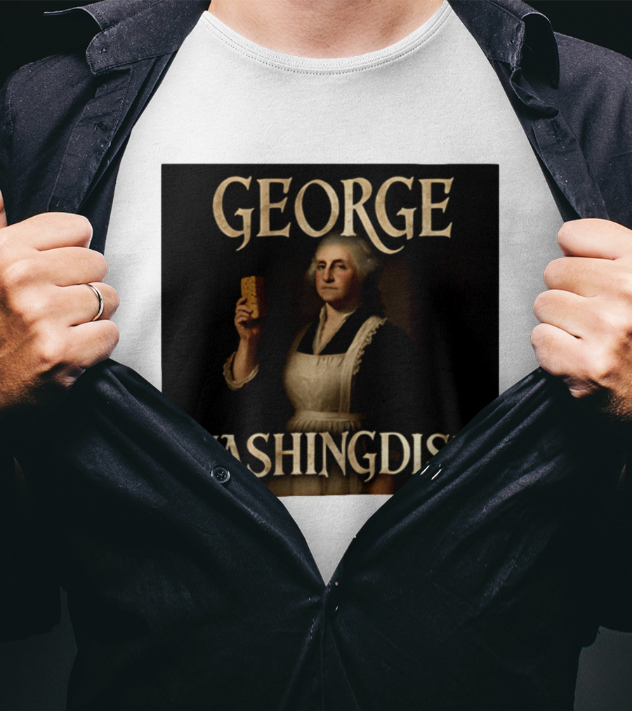 George Washingdish Sponging Humor Mashup T-Shirt