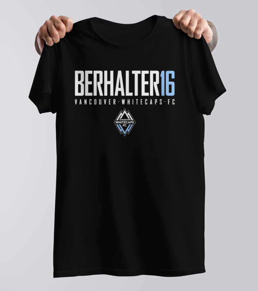 Berhalter 16 Vancouver Whitecaps FC White And Blue Crest T-Shirt