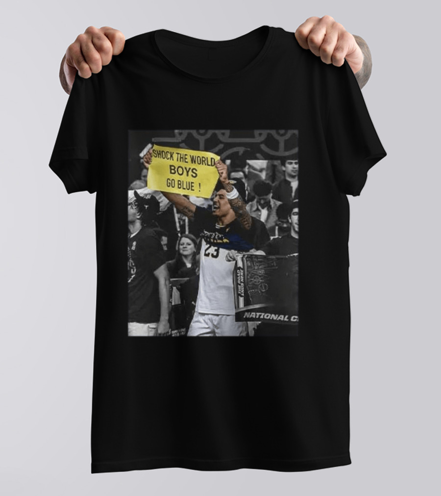 Shock The World Boys Go Blue Michigan Wolverines National Champions T-Shirt