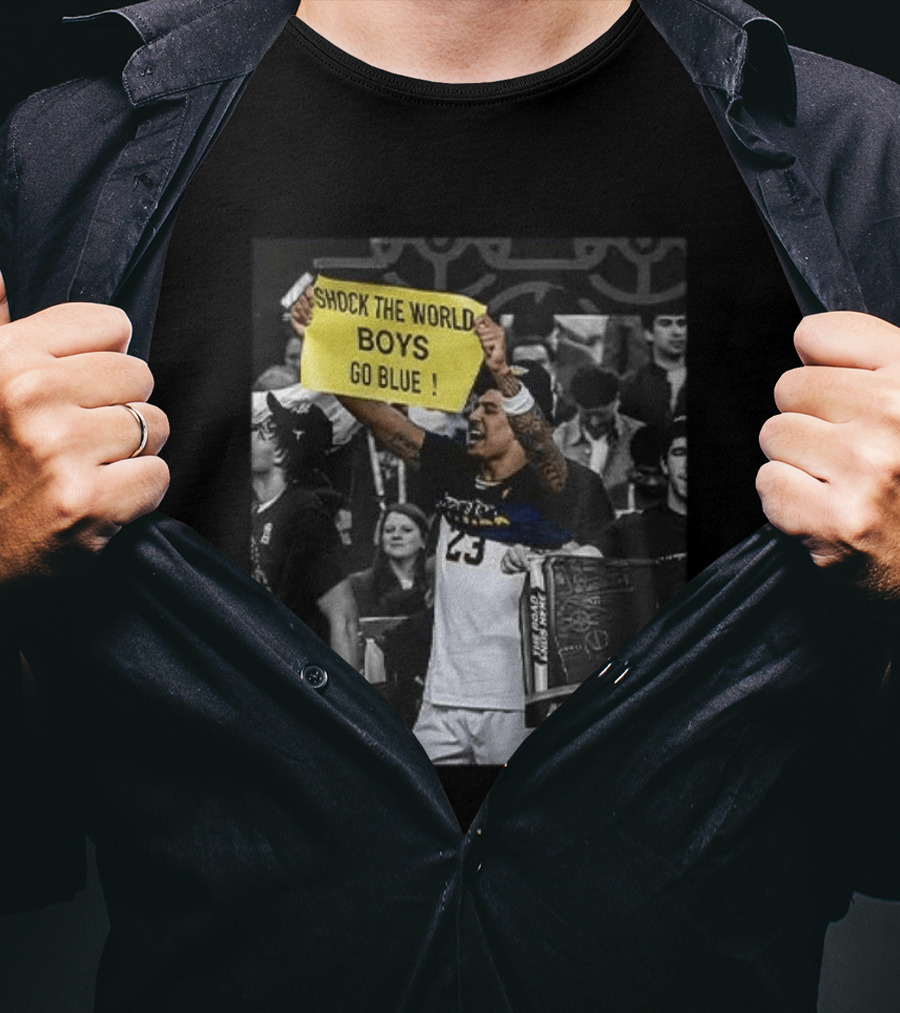 Shock The World Boys Go Blue Michigan Wolverines National Champions T-Shirt