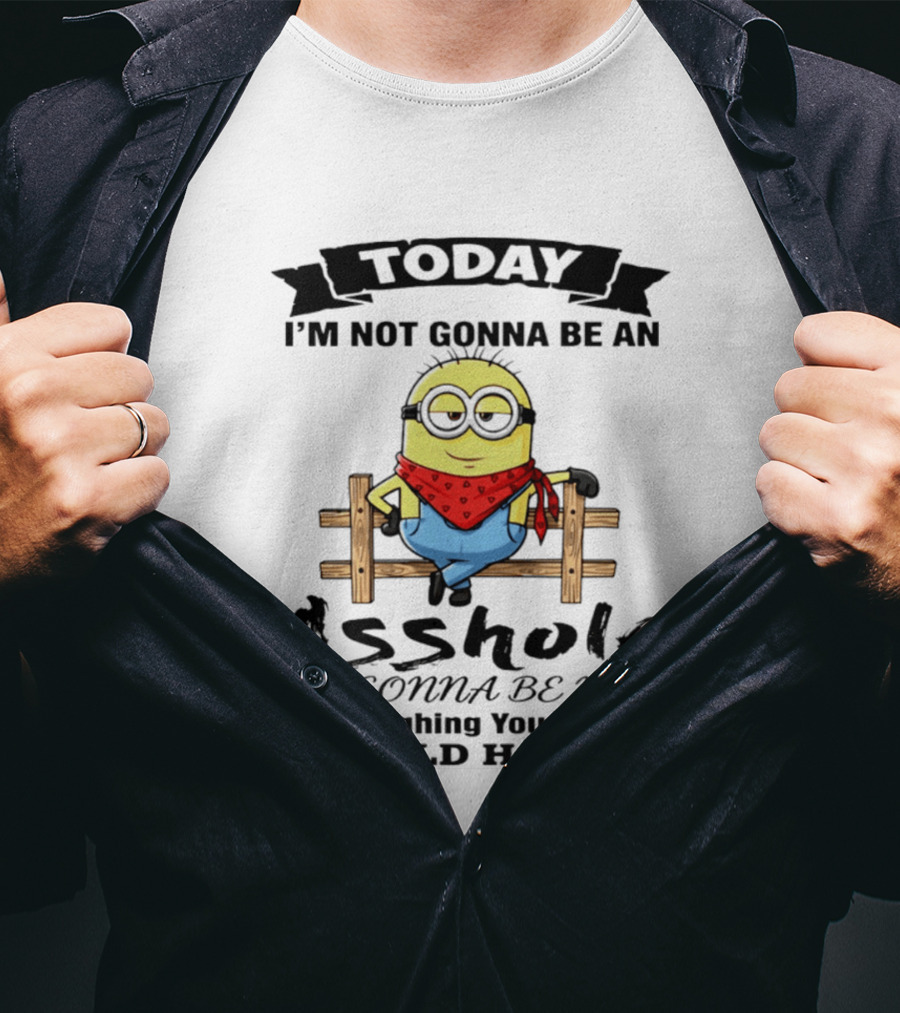 Today I'm Not Gonna Be An Asshole I'm Gonna Be Nice Stop Laughing You F**kers It Could Happen Minion T-Shirt