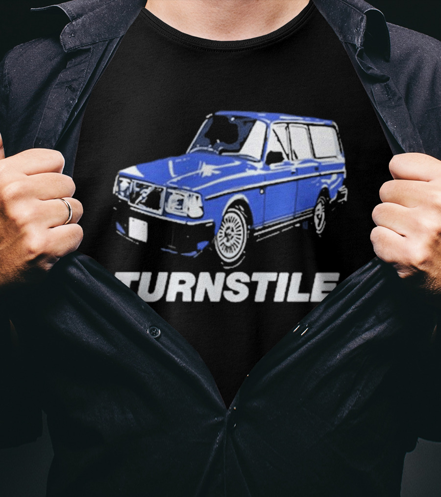 Turnstile Oversized Blue Car T-Shirt