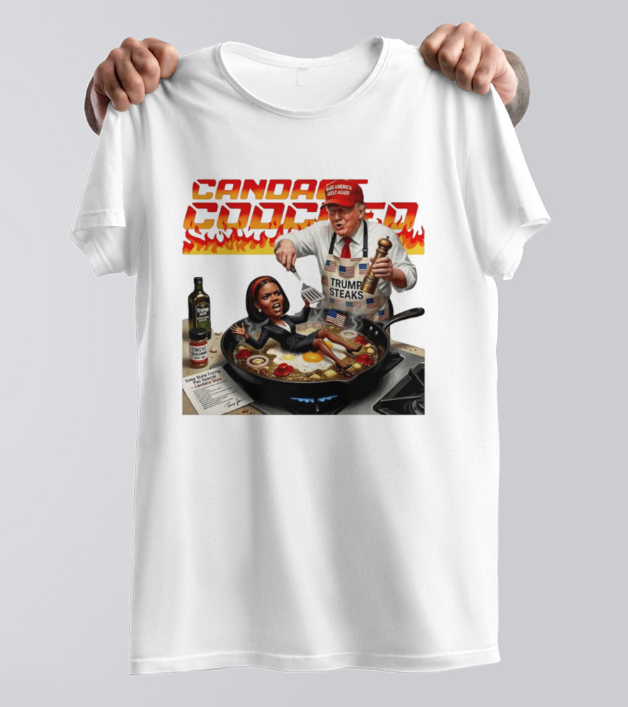 Candace Cooked Meme Trump Steaks Frying Pan Comedy T-Shirt