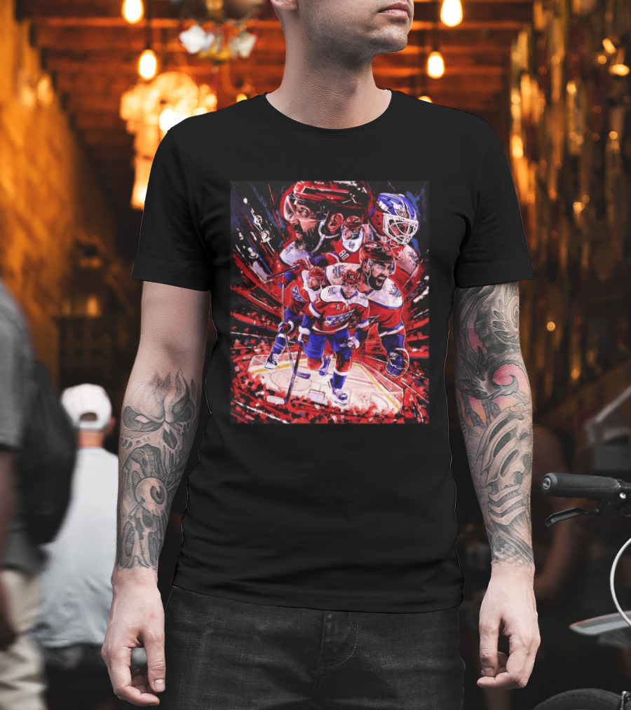 Washington Capitals Alex Ovechkin 2026 Hockey Team Players Montage T-Shirt
