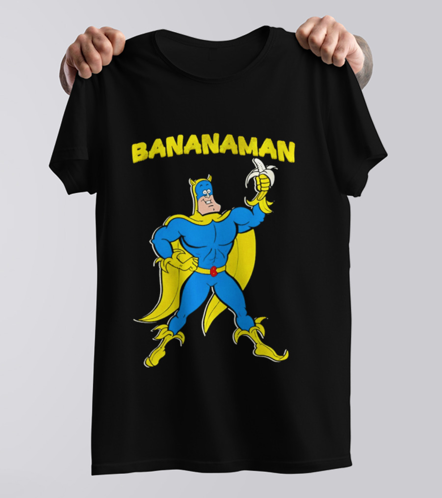Bananaman Cartoon Superhero With Banana T-Shirt