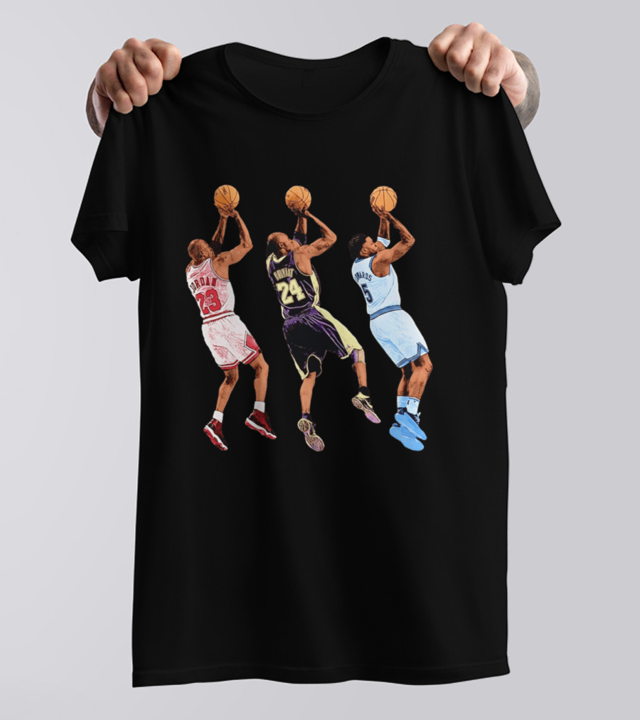 Fadeaway Jordan 23 Bryant 24 Edwards 5 Jump T-Shirt