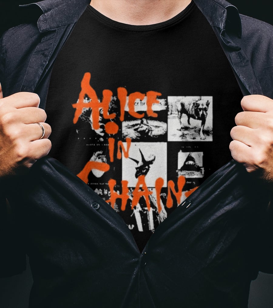 Alice In Chains Grunge Band Album Artwork Compilation T-Shirt