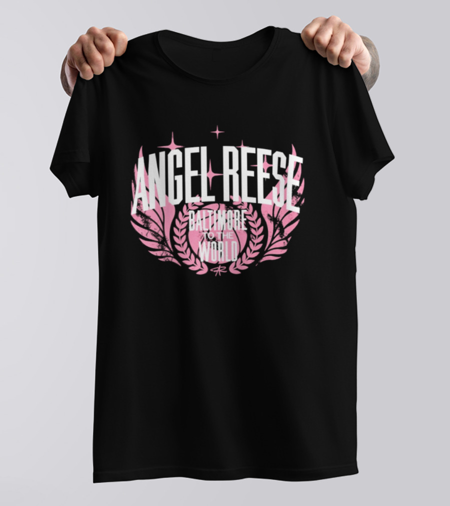 Angel Reese Baltimore To The World Laurel Wings Star Motif T-Shirt