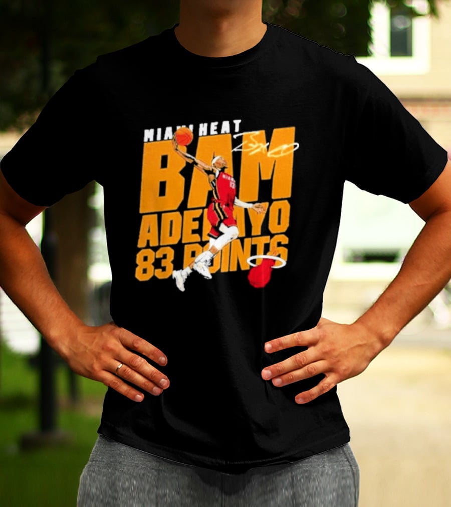 Miami Heat Bam Adebayo Slam Dunk 83 Points T-Shirt
