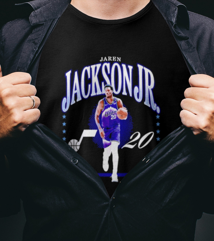 Jaren Jackson Jr. Utah Jazz 20 NBA Basketball Fan Collection T-Shirt