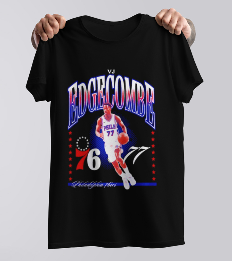 VJ Edgecombe Philadelphia 76ers 77 NBA Hype T-Shirt