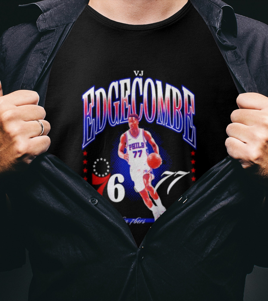 VJ Edgecombe Philadelphia 76ers 77 NBA Hype T-Shirt
