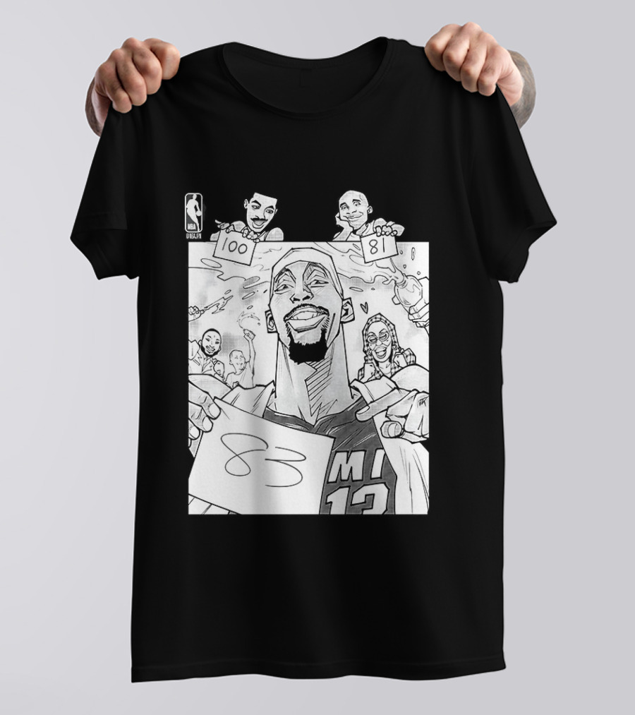Bam Adebayo 83 Points Wilt Bam Kobe 2nd Highest Scoring Game NBA History Cartoon Miami 13 T-Shirt