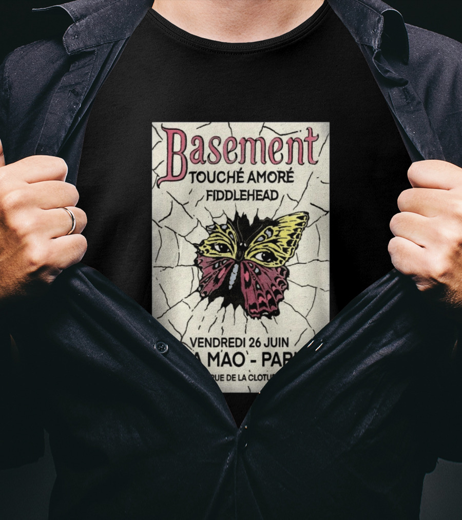 Basement Touche Amore Fiddlehead Mia Mao Paris June 26 Rue De La Cloture T-Shirt