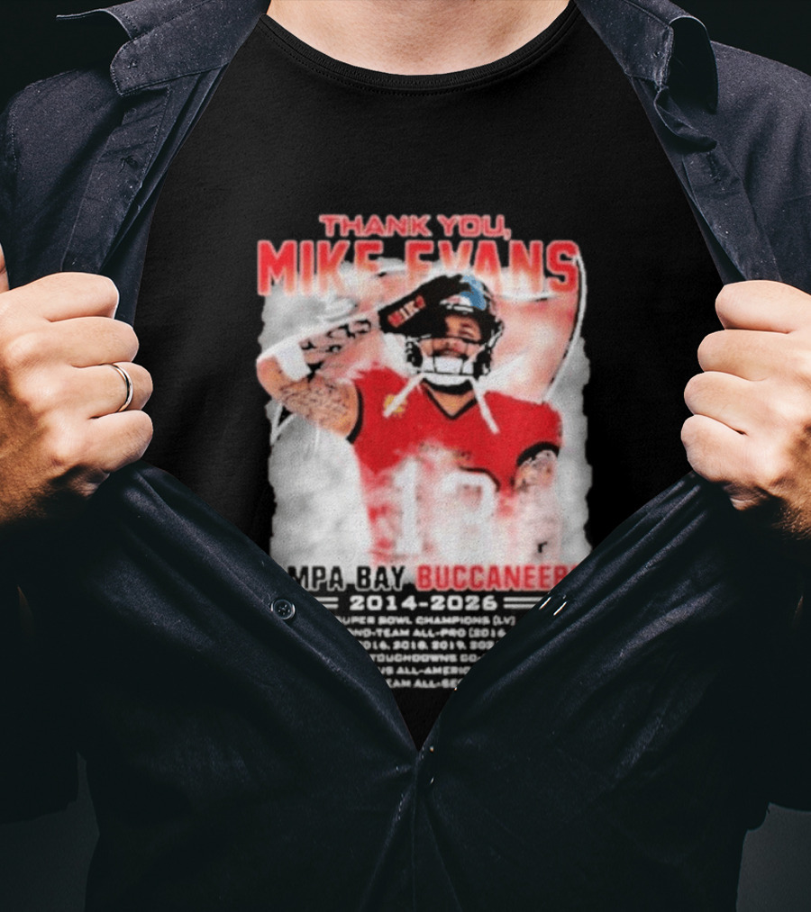 Mike Evans 13 Tampa Bay Buccaneers Thank You 2014 2026 T-Shirt