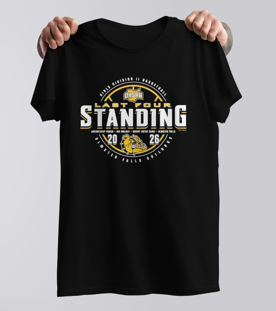OHSAA Division II Basketball Last Four Standing Olmsted Falls Bulldogs 2026 T-Shirt