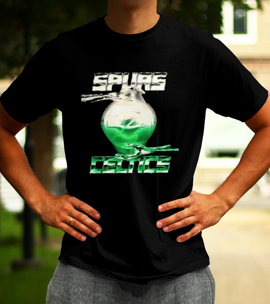 San Antonio Spurs Vs Boston Celtics NBA 2026 Glowing Basketball T-Shirt