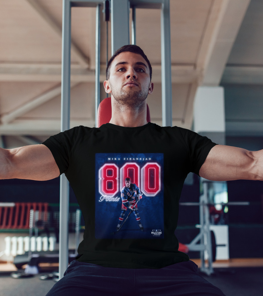 Mika Zibanejad 800 Points New York Rangers Milestone Moment T-Shirt