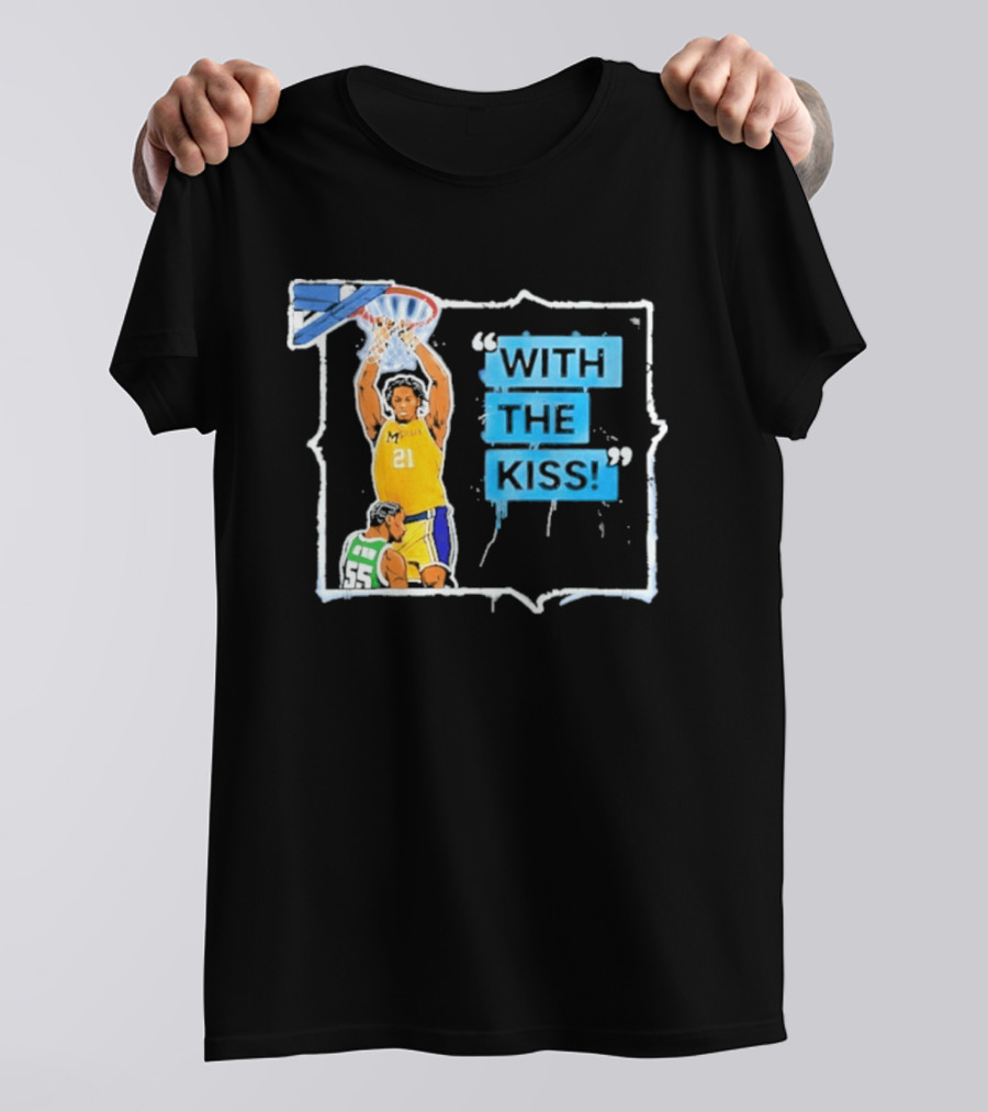 Morez Johnson Jr. 21 Dunking Action With The Kiss T-Shirt