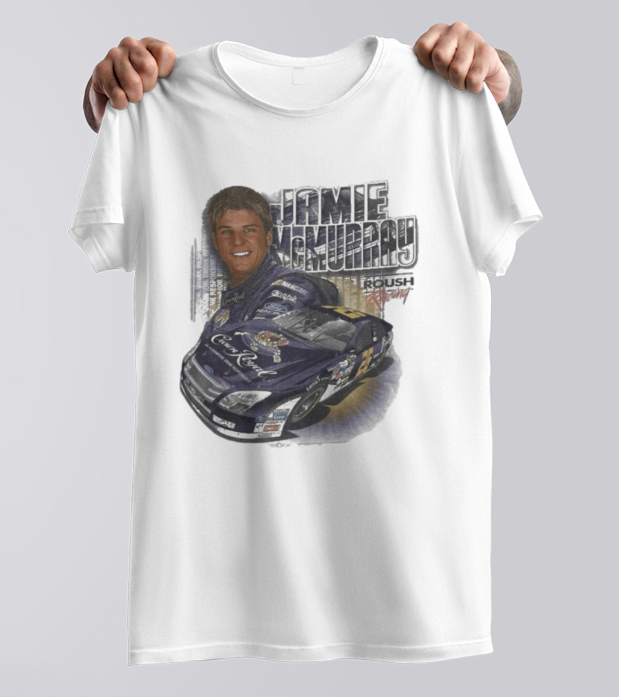 Jamie McMurray NASCAR Roush Racing Crown Royal Ford Car T-Shirt