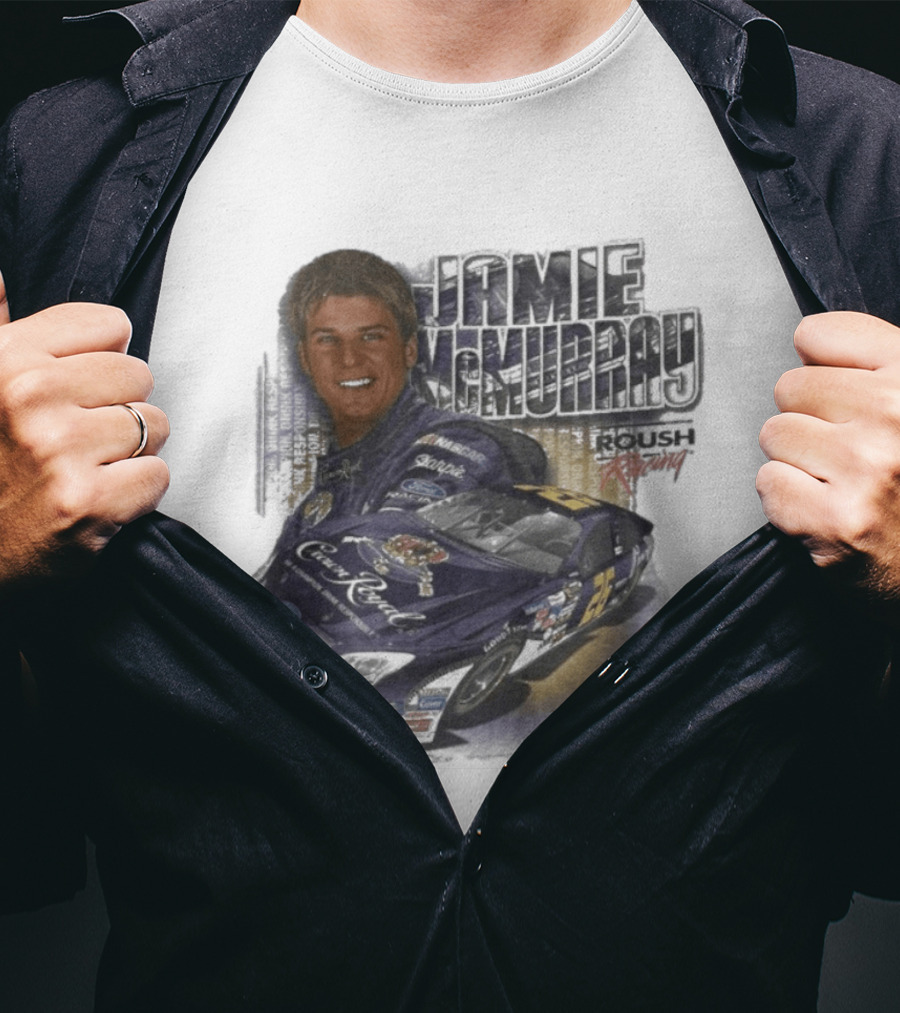 Jamie McMurray NASCAR Roush Racing Crown Royal Ford Car T-Shirt