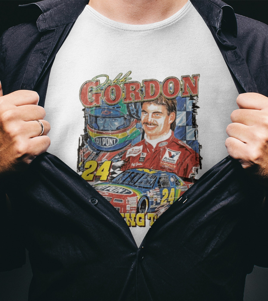 Jeff Gordon Dupont Racing 24 Burning To Win T-Shirt