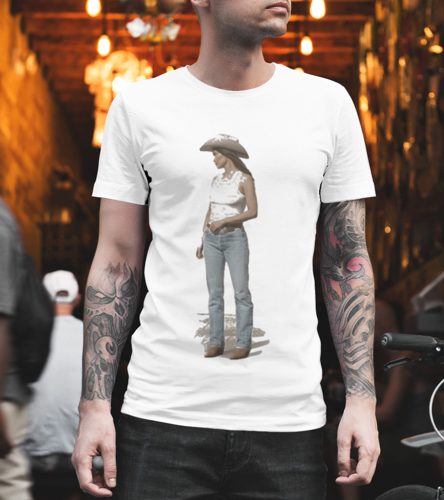 Kacey Musgraves Middle Of Nowhere Cowgirl Style Jeans And Hat T-Shirt
