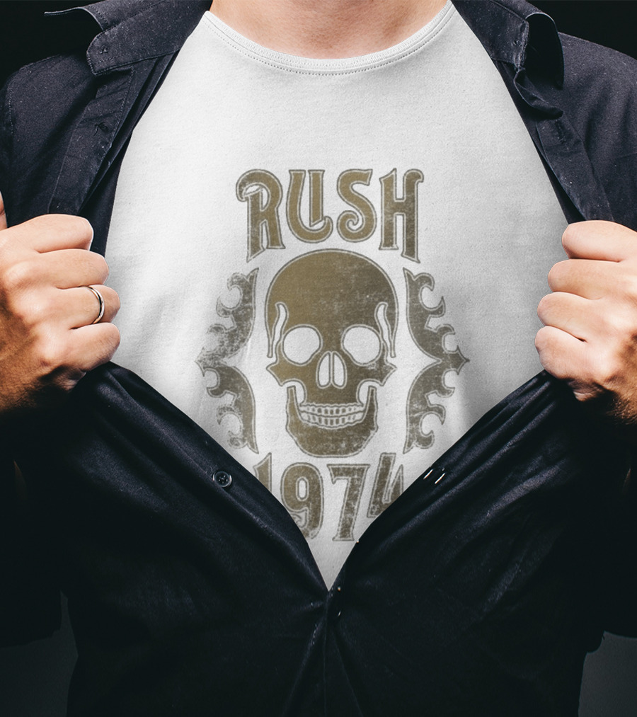 Rush Skull 1974 Retro Vintage Aesthetic T-Shirt