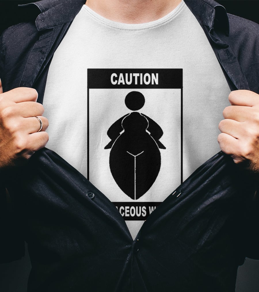 Caution Curvaceous Women Silhouette Warning T-Shirt
