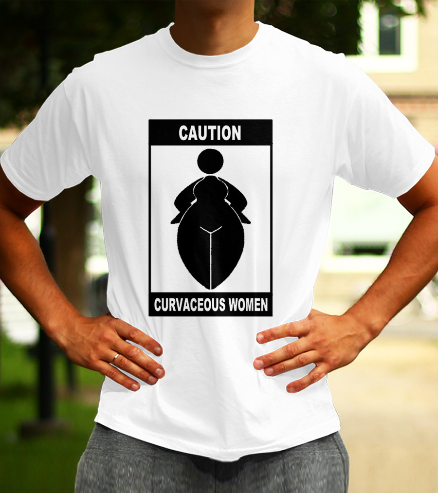 Caution Curvaceous Women Silhouette Warning T-Shirt