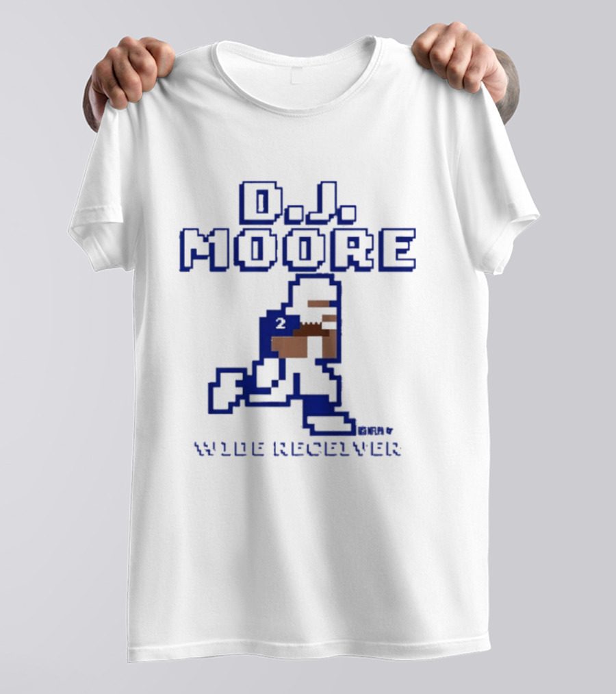 D.J. Moore Wide Receiver Retro Video Game T-Shirt