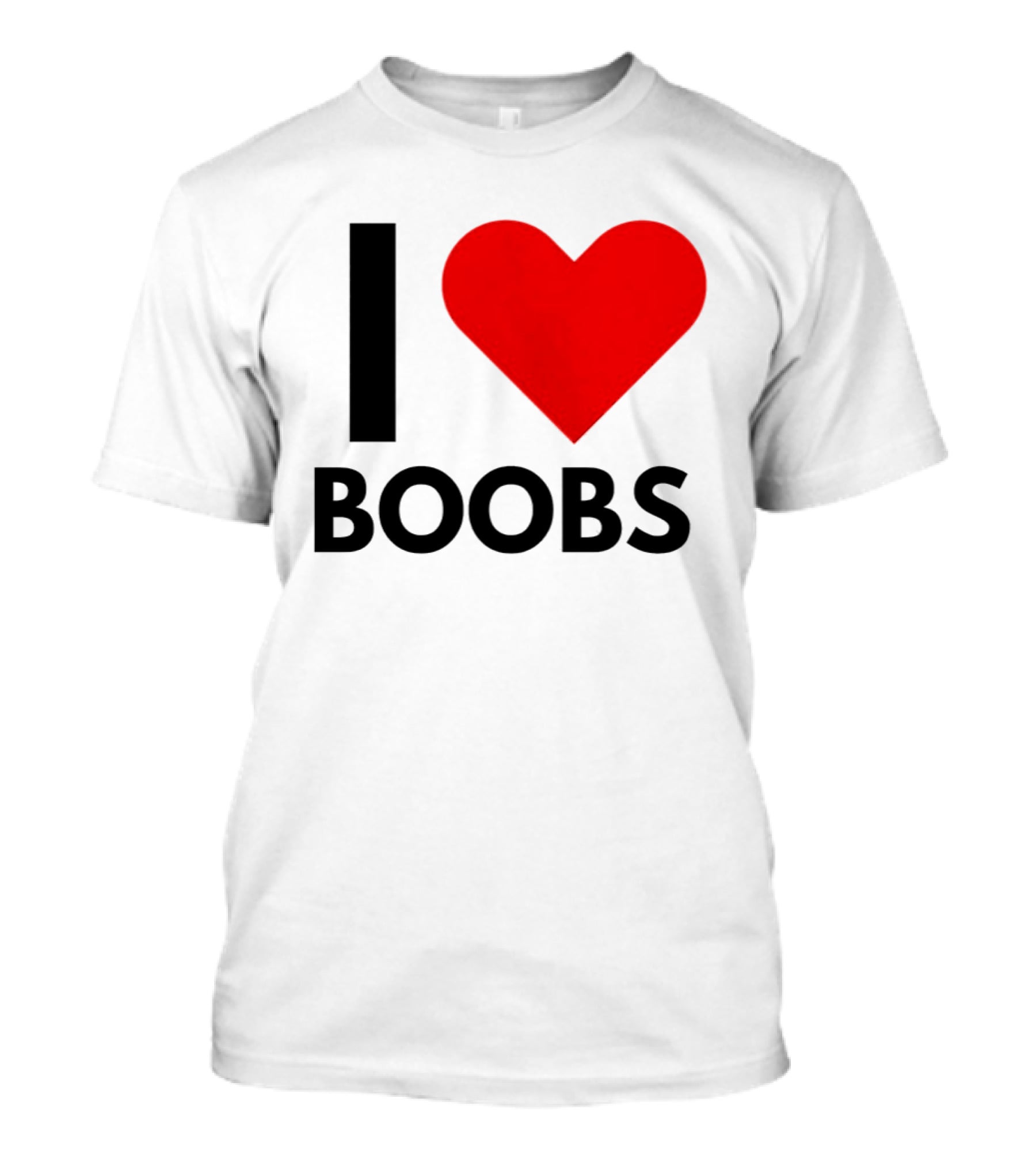 I Love Boobs Heart Symbol Humor T-Shirt