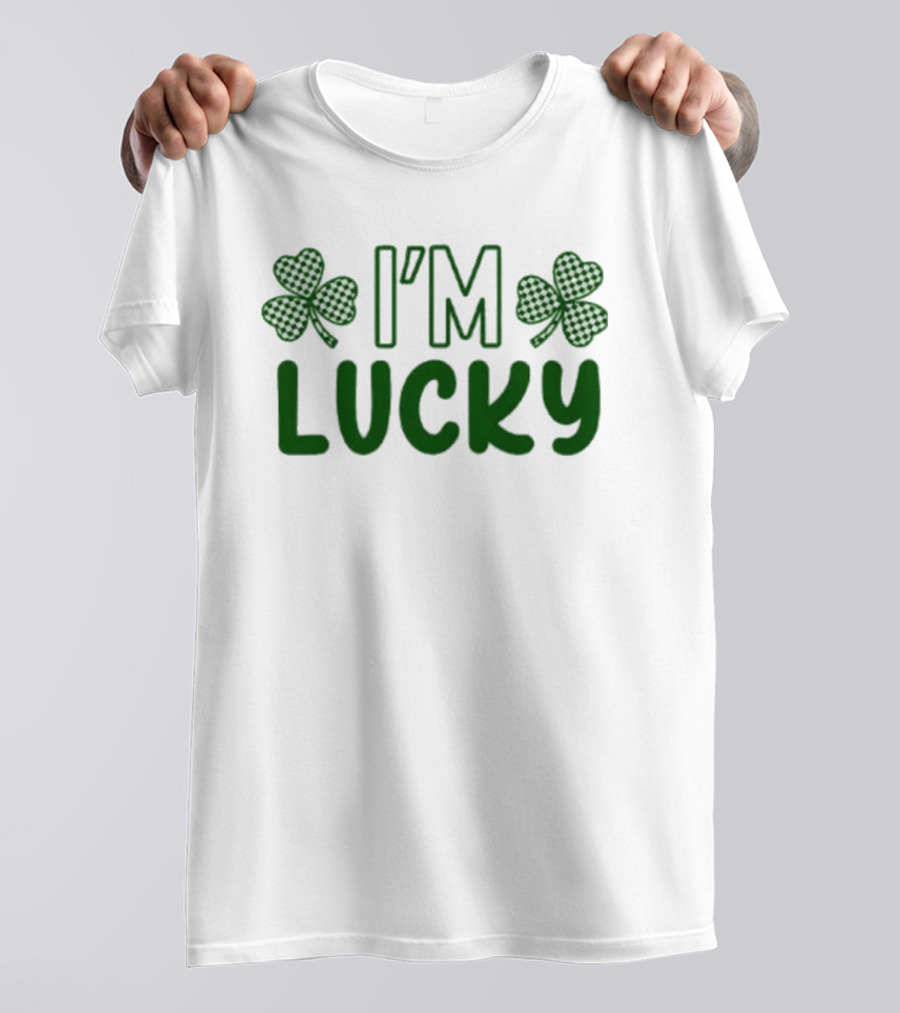 I'm Lucky Shamrock St. Patrick's Day Matching Outfit T-Shirt