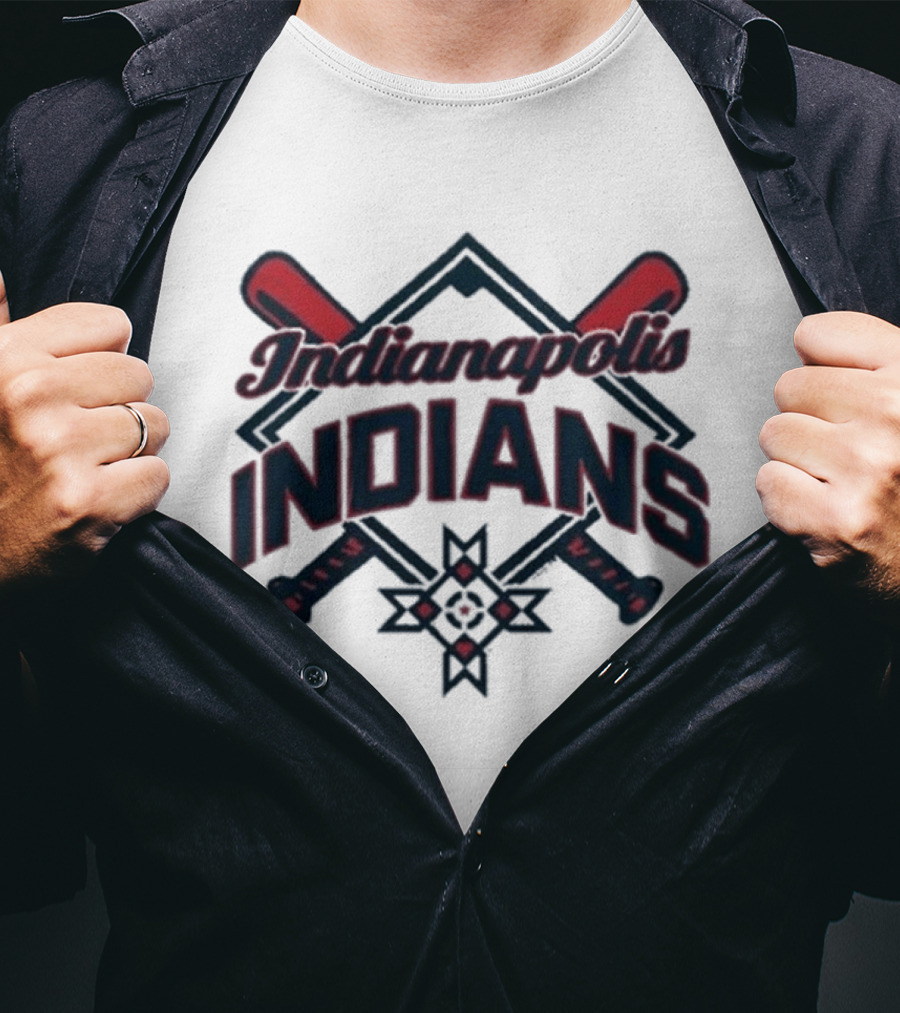 Indianapolis Indians 2026 Native American Heritage Night Baseball Crossed Bats T-Shirt