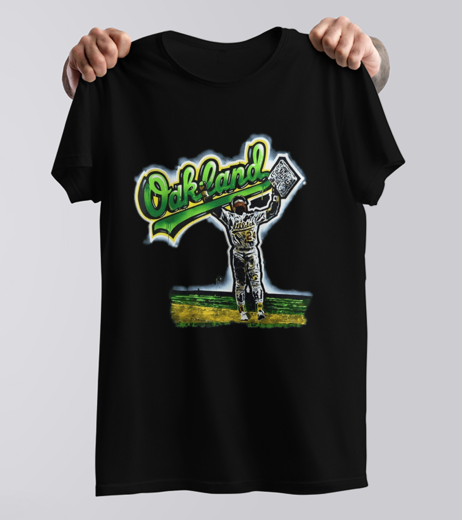 Oakland Athletics Rickey Henderson Celebration T-Shirt